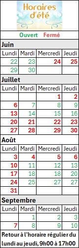 Horaire 2026
